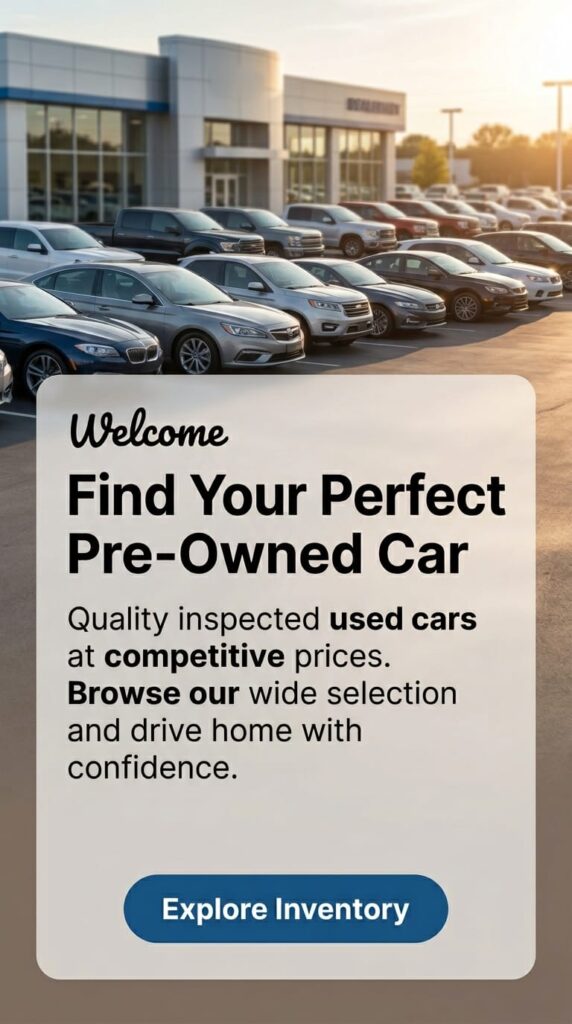 "Browse quality inspected used cars at Used Car Dealers, featuring reliable pre-owned vehicles, competitive prices, and a wide range of cars for every budget."